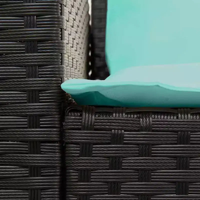 vidaXL Canapé de jardin avec coussins en résine tressée