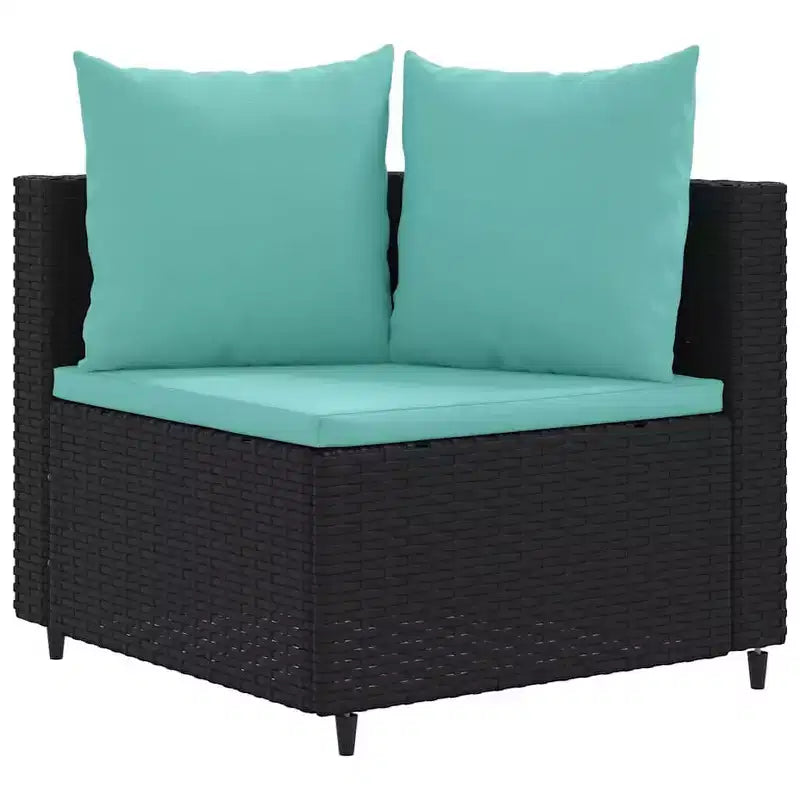 vidaXL Salon de jardin avec coussins Meuble d'extérieur en résine tressée