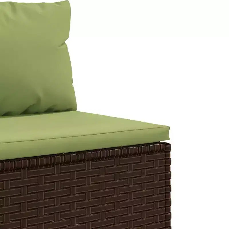 vidaXL Salon de jardin avec coussins Meuble d'extérieur en résine tressée