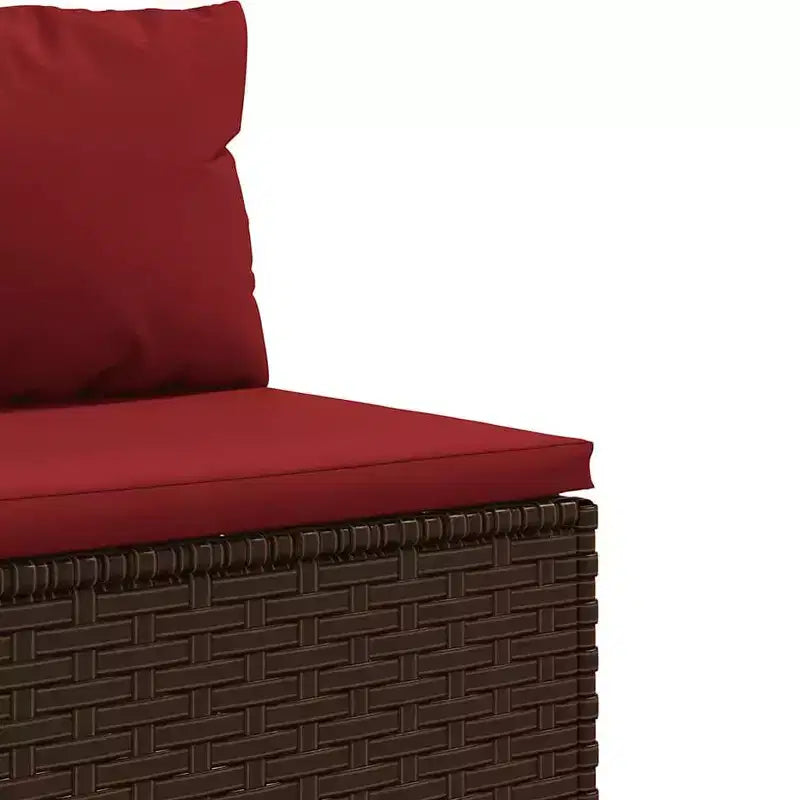 vidaXL Salon de jardin avec coussins Meuble d'extérieur en résine tressée