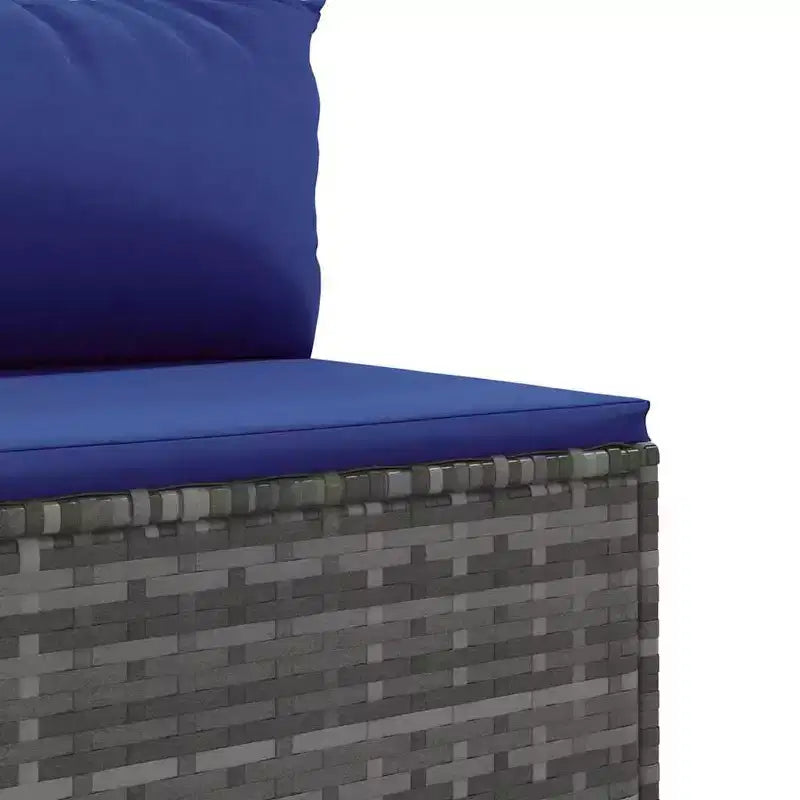 vidaXL Salon de jardin avec coussins Meuble d'extérieur en résine tressée