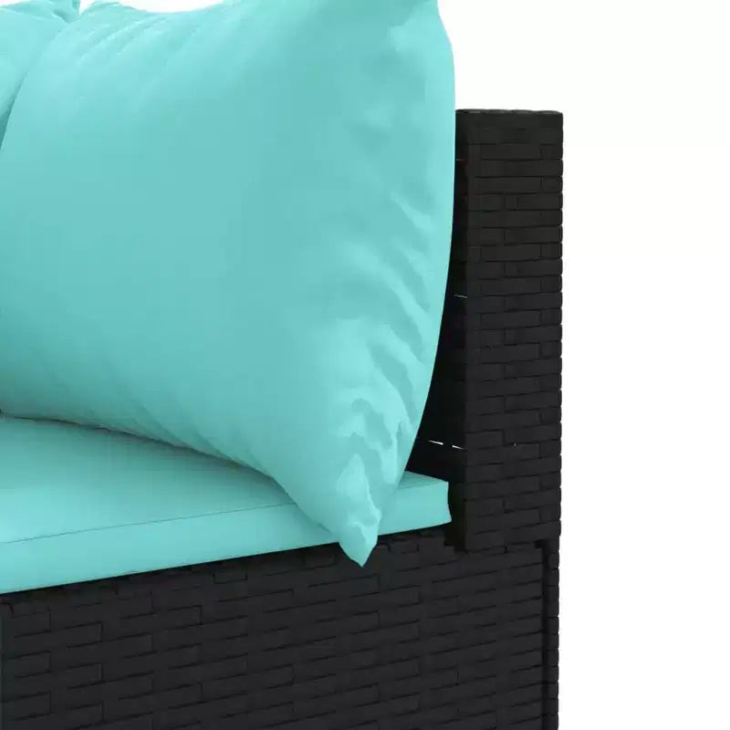 vidaXL Salon de jardin avec coussins en résine tressée