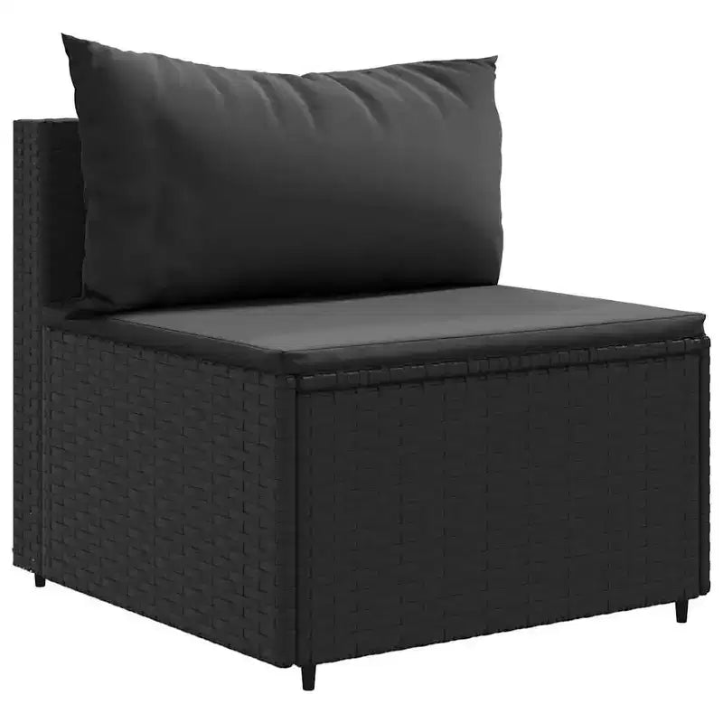 vidaXL Salon de jardin avec coussins en résine tressée