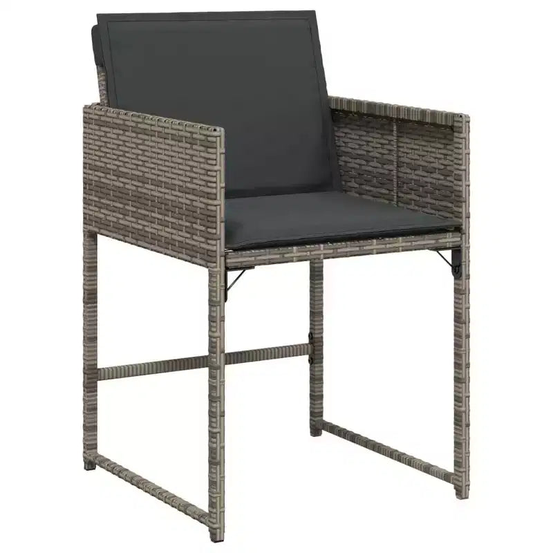 vidaXL Ensemble repas de jardin avec coussins de diverses couleurs et matériaux