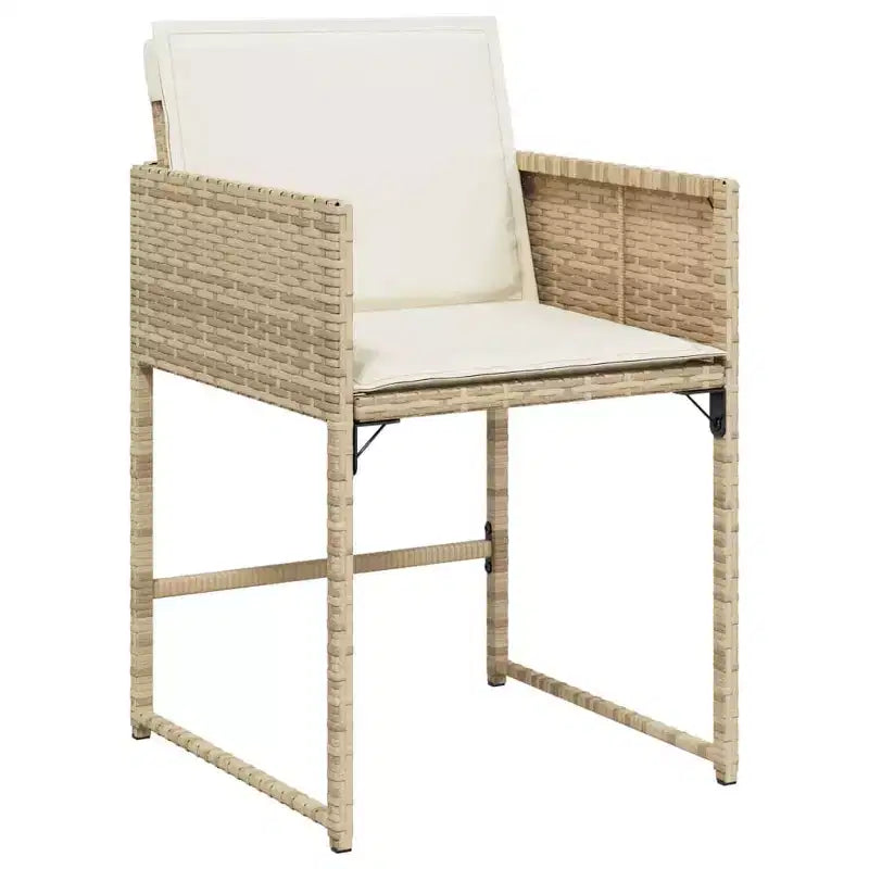 vidaXL Ensemble repas de jardin avec coussins de diverses couleurs et matériaux