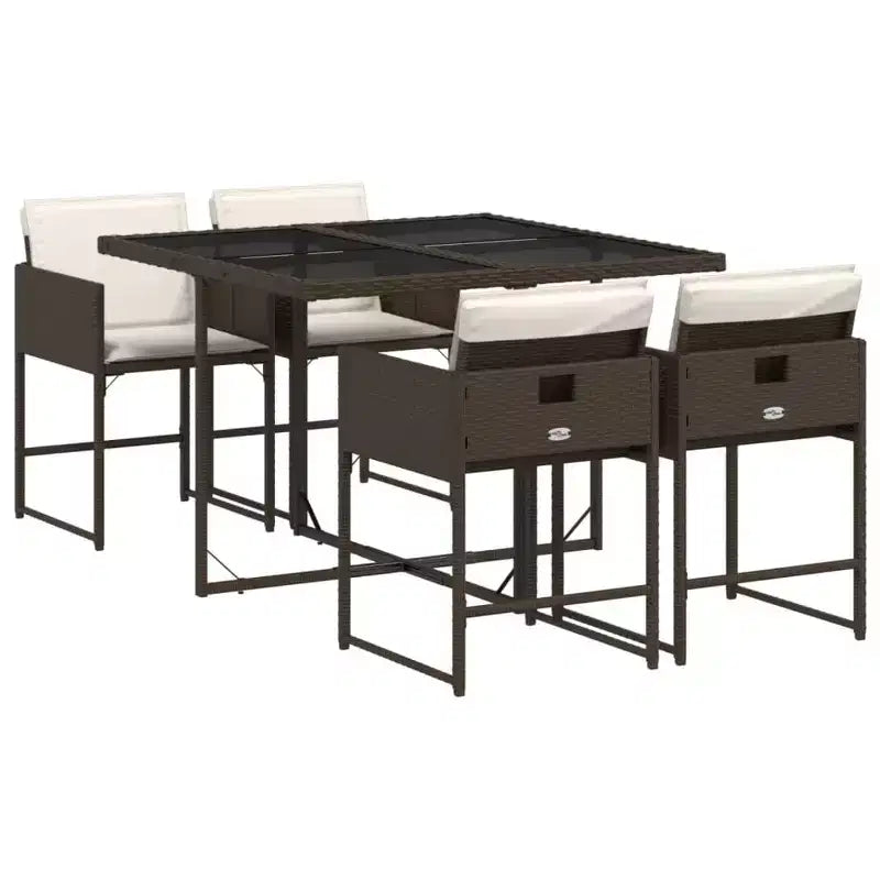 vidaXL Garden Dining Set with Cushions in Various Colors and Materials
