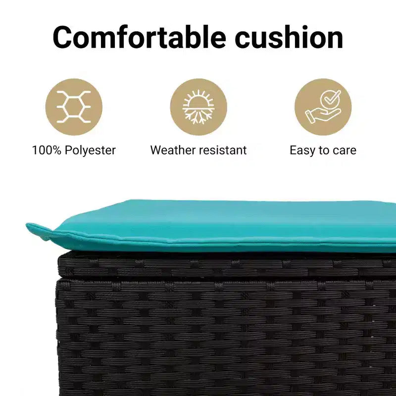 vidaXL Salon de jardin modulable en poly rotin