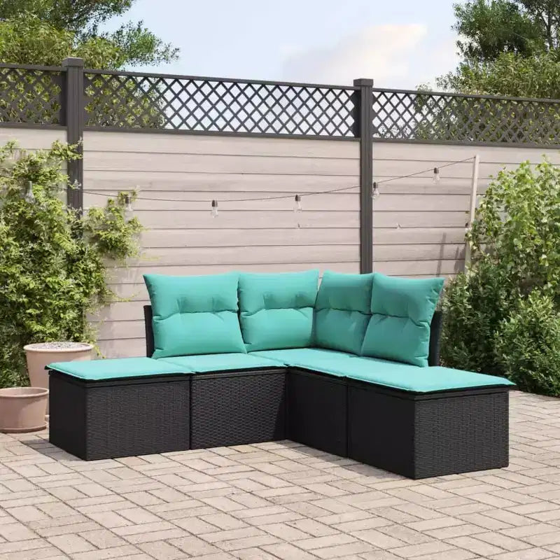 vidaXL Salon de jardin modulable en poly rotin