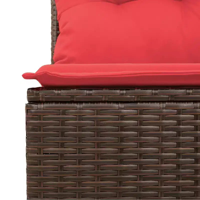 vidaXL Salon de jardin modulable en poly rotin
