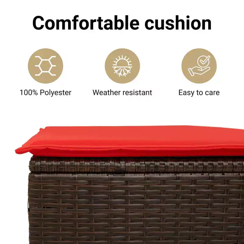 vidaXL Salon de jardin modulable en poly rotin