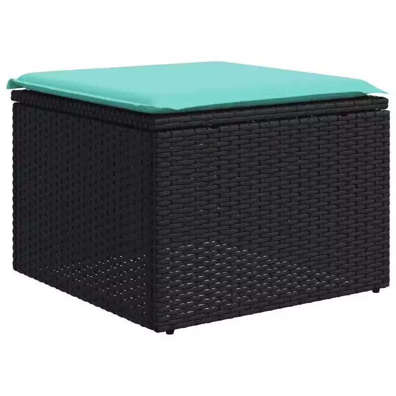 vidaXL Salon de jardin modulable en poly rotin