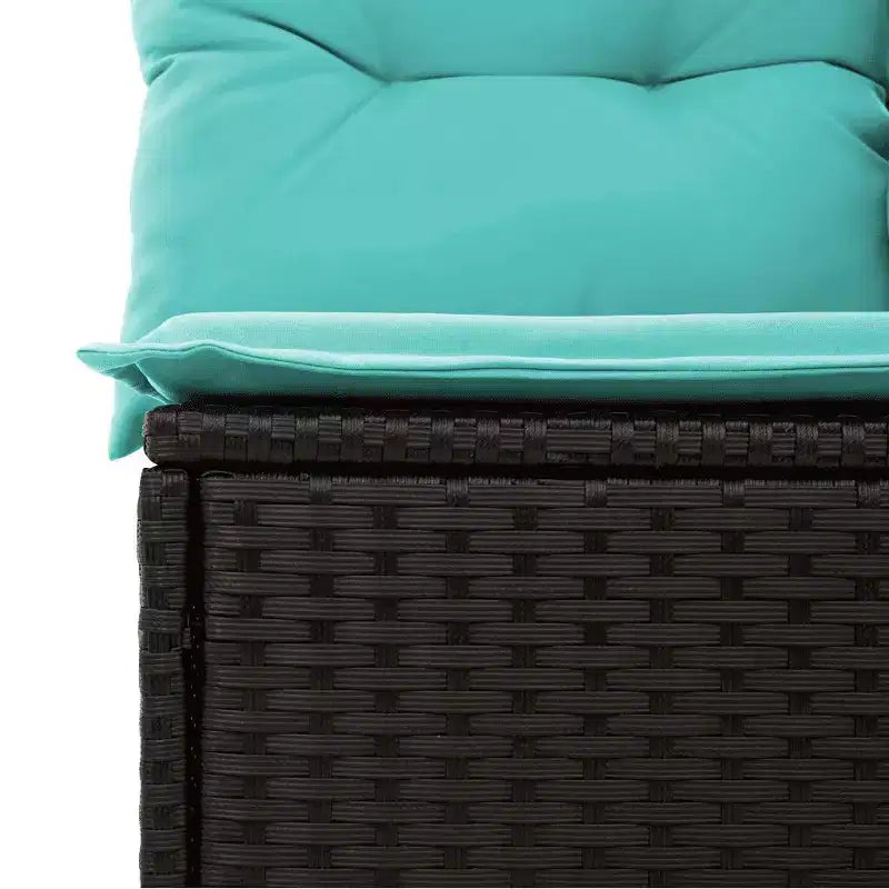 vidaXL Salon de jardin modulable en poly rotin