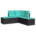 vidaXL Modular Garden Sofa Set Poly Rattan