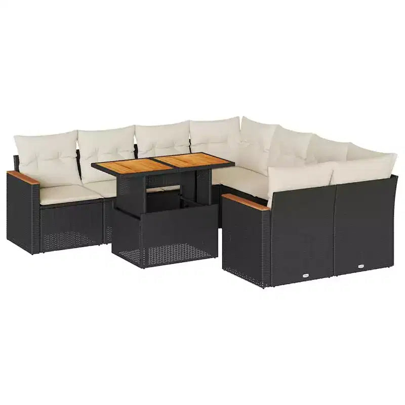 vidaXL Patio Sofa Set with Cushions in Different Colors and Storage Options