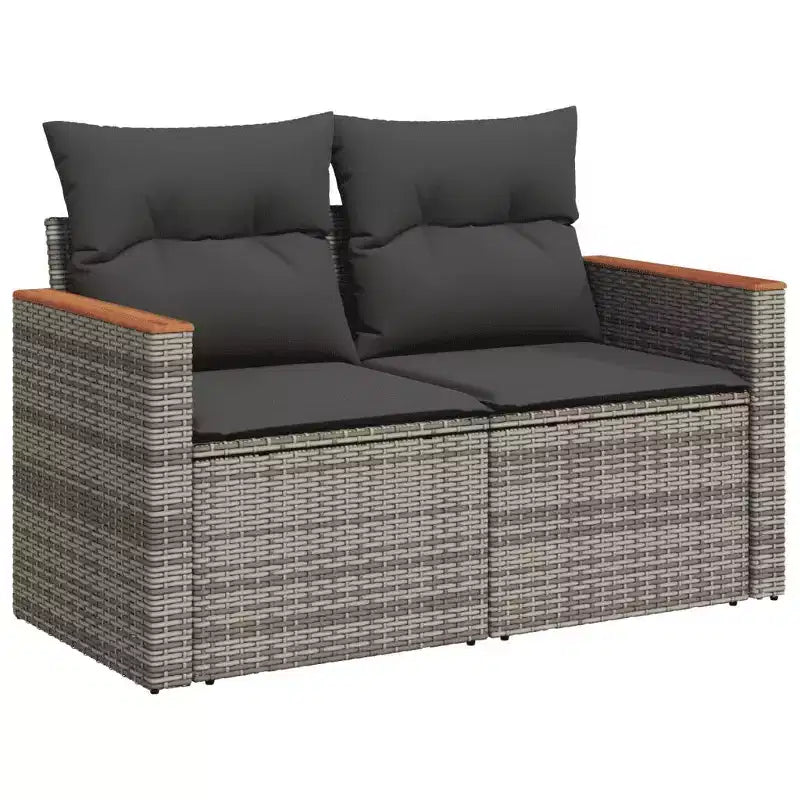 vidaXL Salon de jardin avec coussins de différentes couleurs et options de rangement