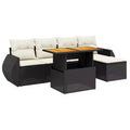 vidaXL Salon de jardin - Canapé d'extérieur modulable avec coussins