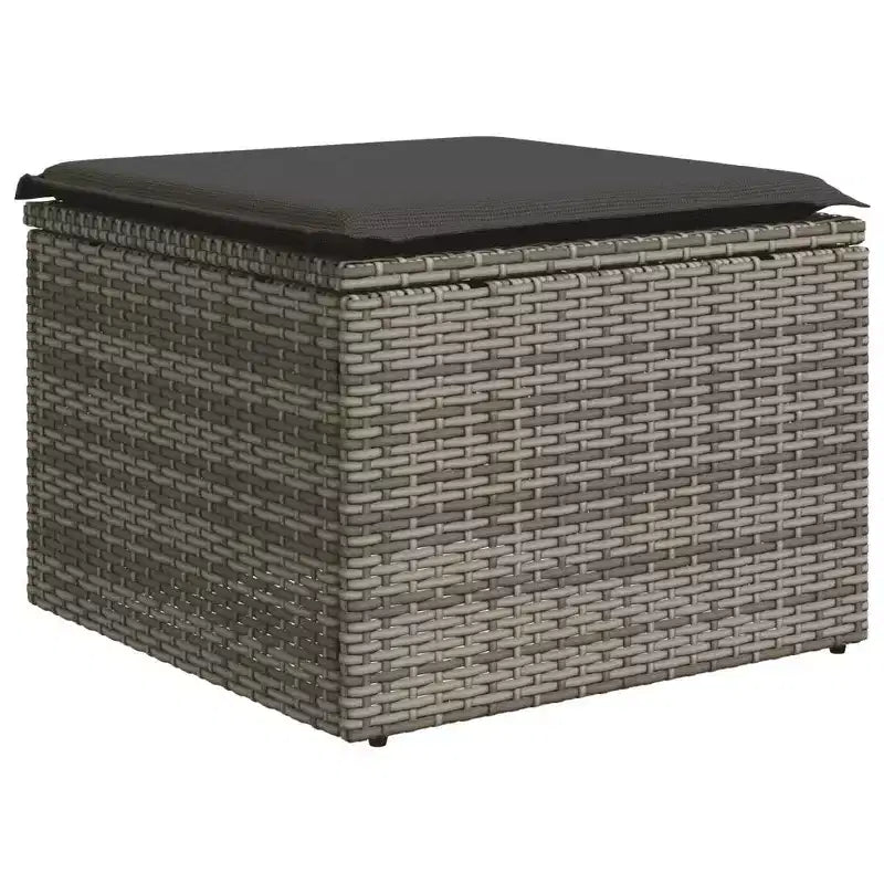 vidaXL Salon de jardin avec coussins - Mobilier d'extérieur moderne en poly rotin