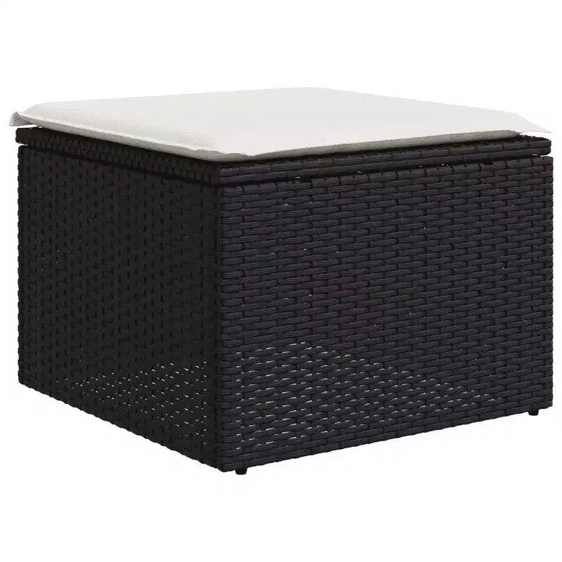 vidaXL Salon de jardin avec coussins - Mobilier d'extérieur moderne en poly rotin
