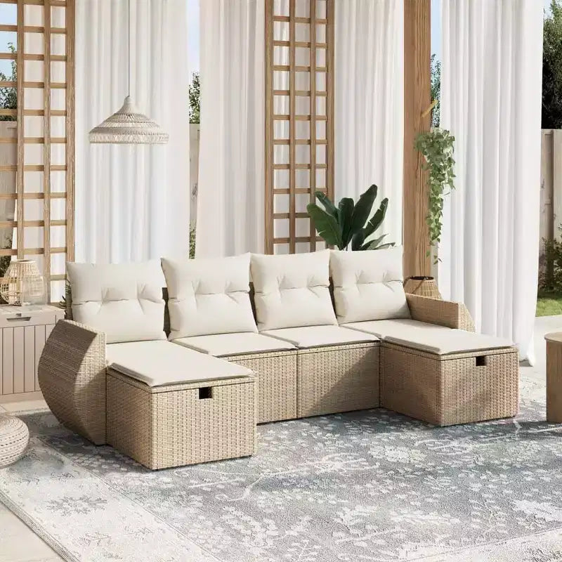vidaXL Salon de jardin spacieux avec coussins