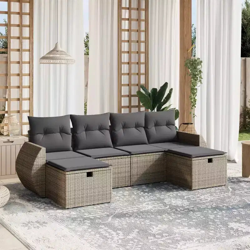 vidaXL Salon de jardin spacieux avec coussins