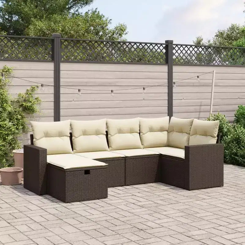 vidaXL Ensemble de canapés de patio modernes avec coussins en différentes couleurs