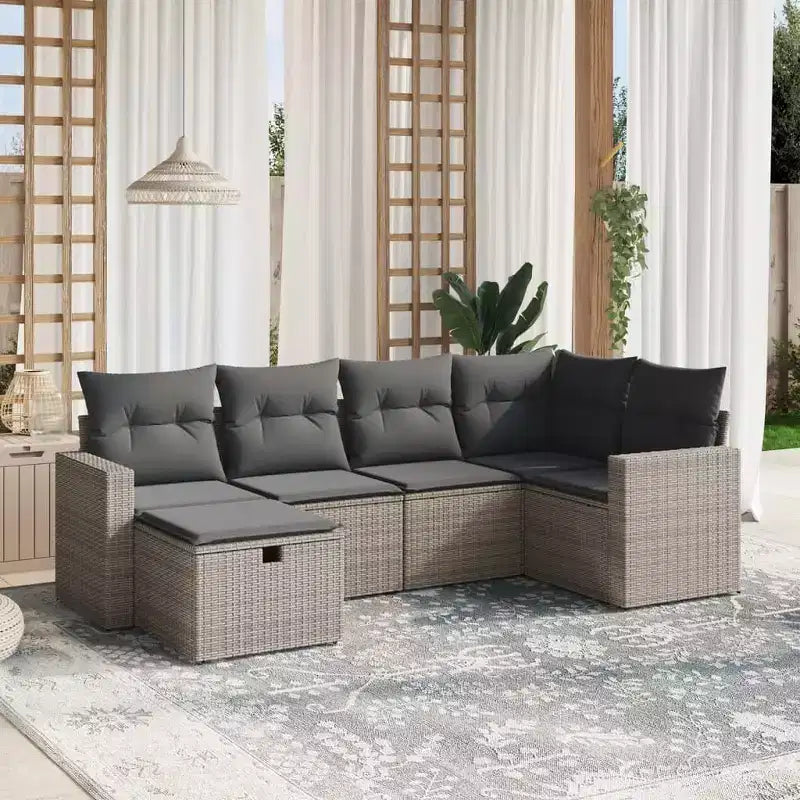 vidaXL Ensemble de canapés de patio modernes avec coussins en différentes couleurs
