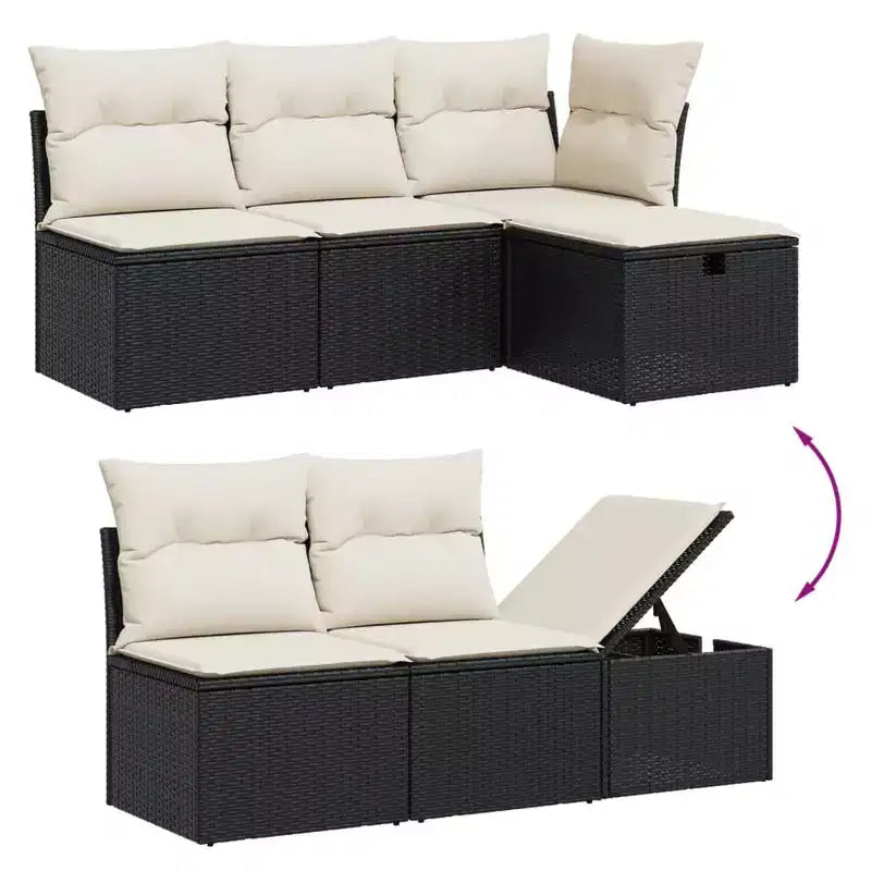vidaXL Ensemble de canapés de jardin modulable avec coussins