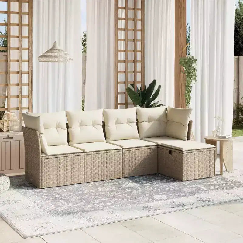 vidaXL Ensemble de canapés de jardin modulable avec coussins