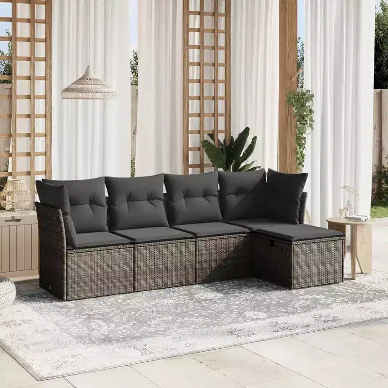 vidaXL Ensemble de canapés de jardin modulable avec coussins