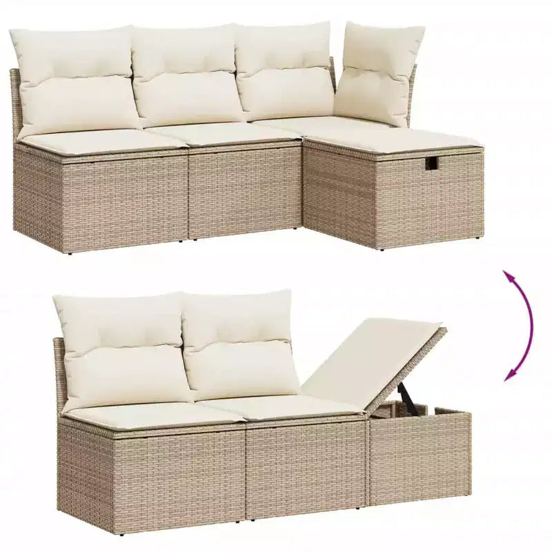 vidaXL Ensemble de canapés de jardin modulable avec coussins