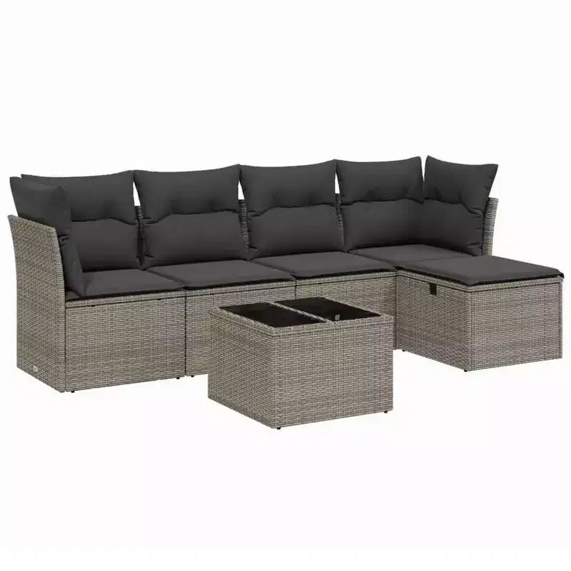 vidaXL Modular Patio Sofa Set with Cushions