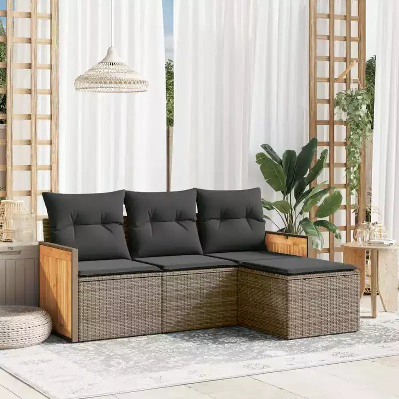 vidaXL Salon de jardin moderne avec coussins de diverses couleurs