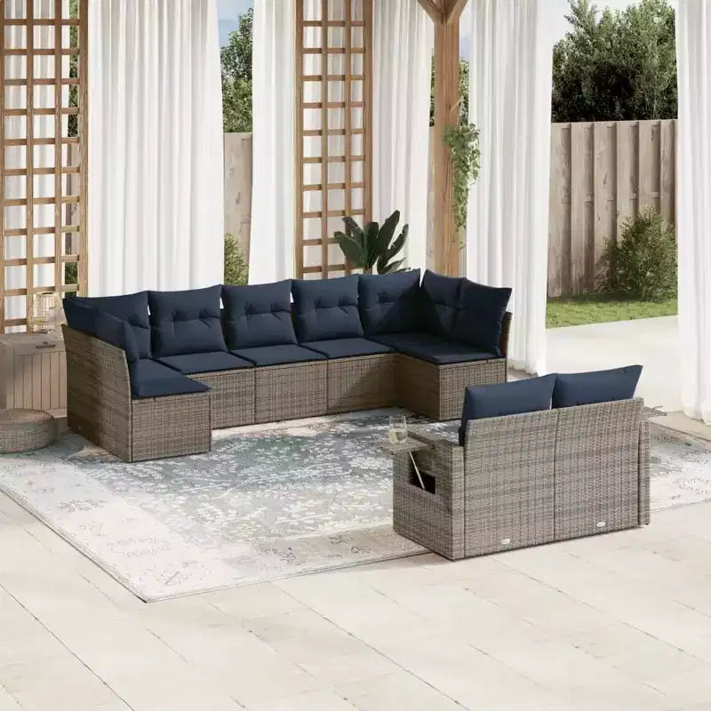 vidaXL Salon de jardin modulable avec coussins -ou Options