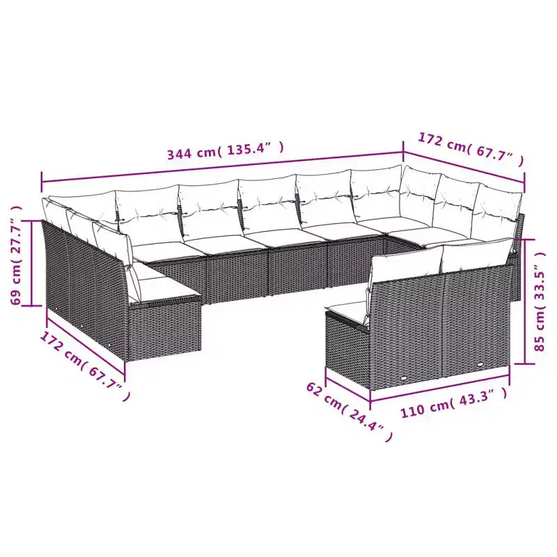 vidaXL Salon de jardin avec coussins – Confort extérieur moderne