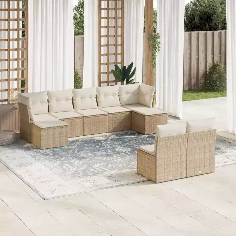 vidaXL Salon de jardin avec coussins – Confort extérieur moderne