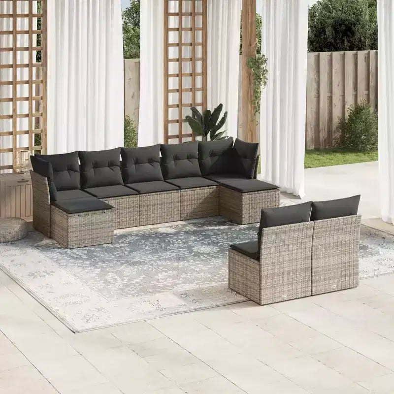 vidaXL Salon de jardin avec coussins – Confort extérieur moderne
