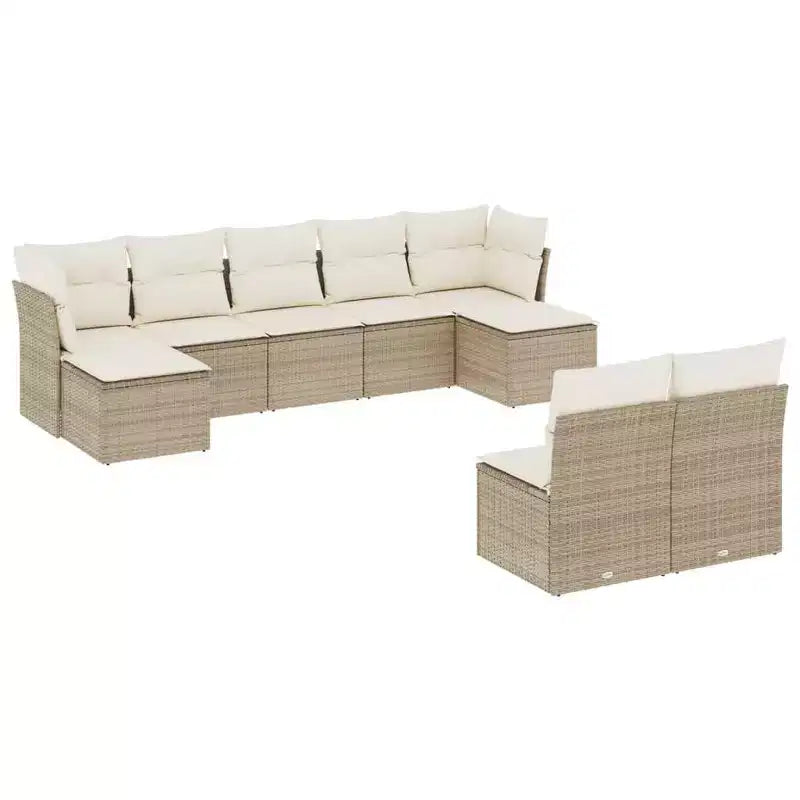 vidaXL Garden Sofa Set with Cushions - Modern Outdoor Comfort