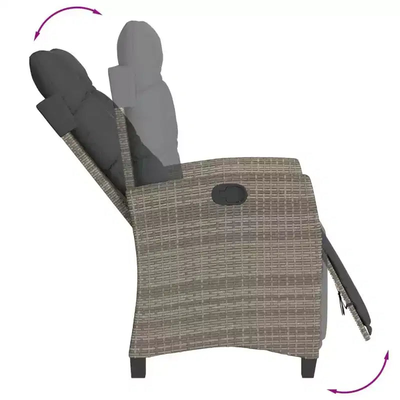 vidaXL Salon de jardin avec coussins - Résine tressée et verre trempé