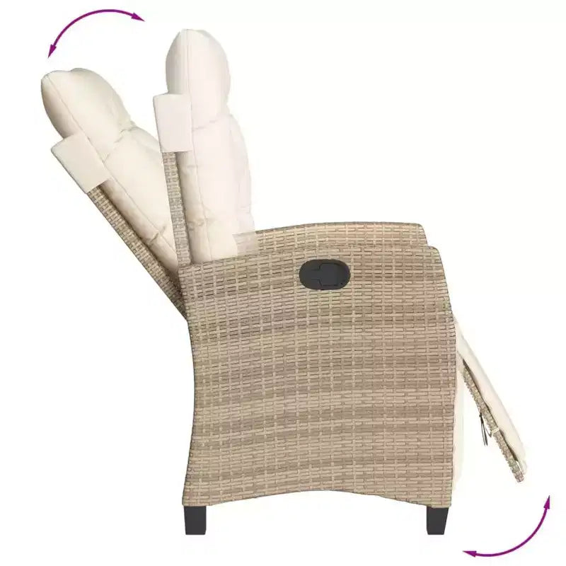 vidaXL Salon de jardin avec coussins - Résine tressée et verre trempé