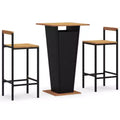 vidaXL Patio Bar Set Bar Stool Bistro Table Poly Rattan and Solid Wood Acacia