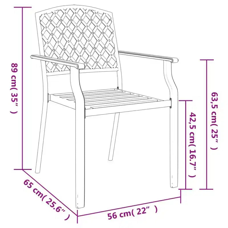 vidaXL Salon de jardin avec cadre en acier, anthracite