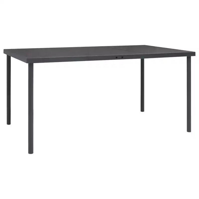 vidaXL Ensemble de salle à manger d'extérieur table et chaises en acier et textilène