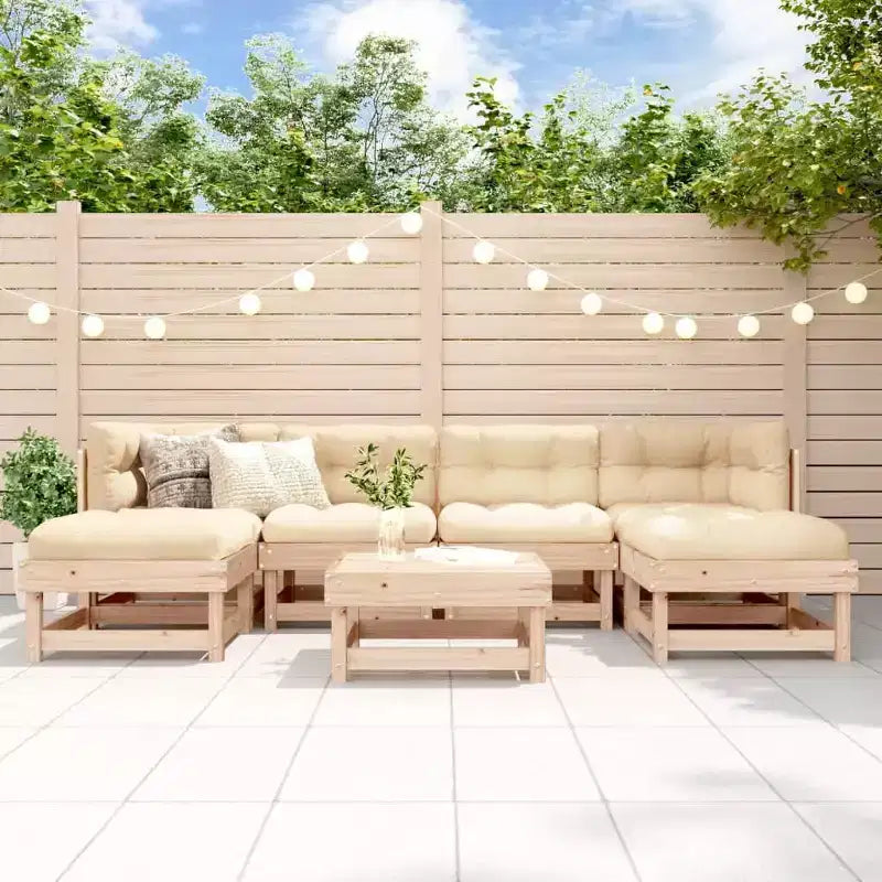 vidaXL Salon de jardin en pin massif naturel