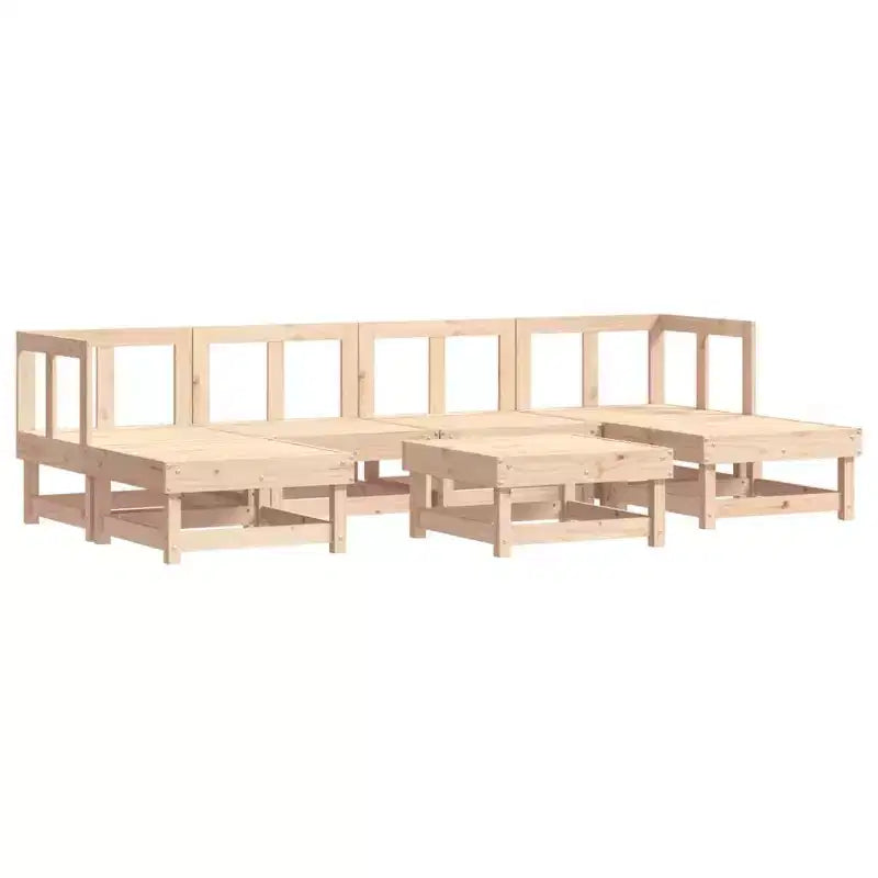 vidaXL Salon de jardin en pin massif naturel