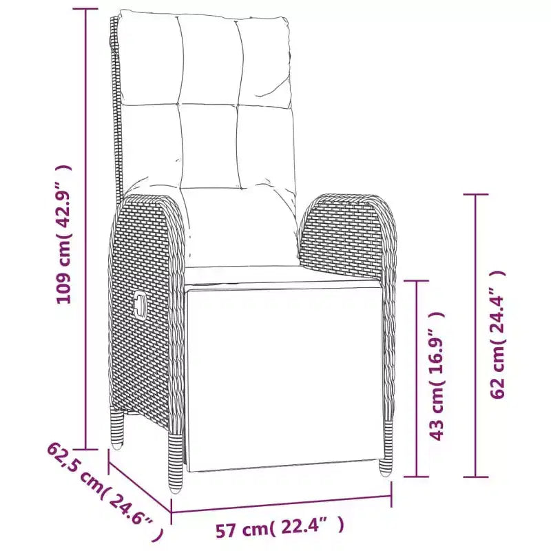 Set de salle à manger de jardin vidaXL
