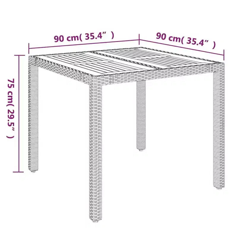 Set de salle à manger de jardin vidaXL