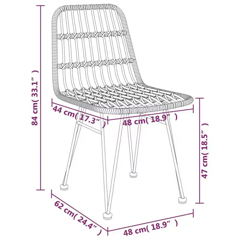 vidaXL Ensemble repas de jardin en résine tressée - Équipement extérieur Chill