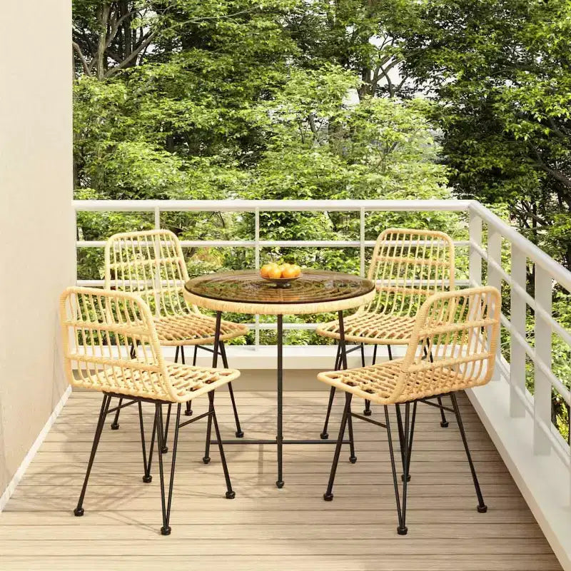 vidaXL Ensemble repas de jardin en résine tressée - Équipement extérieur Chill