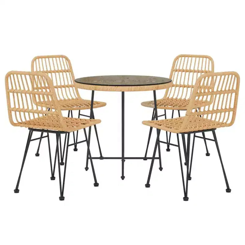 vidaXL Ensemble repas de jardin en résine tressée - Équipement extérieur Chill