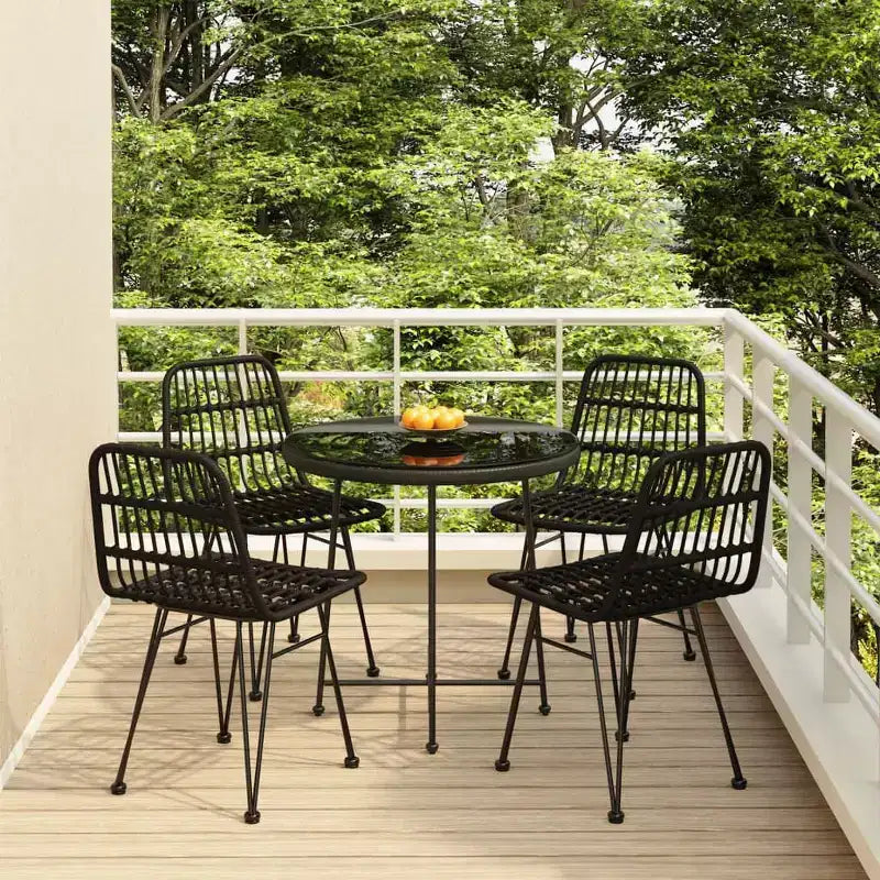 vidaXL Ensemble repas de jardin en résine tressée - Équipement extérieur Chill